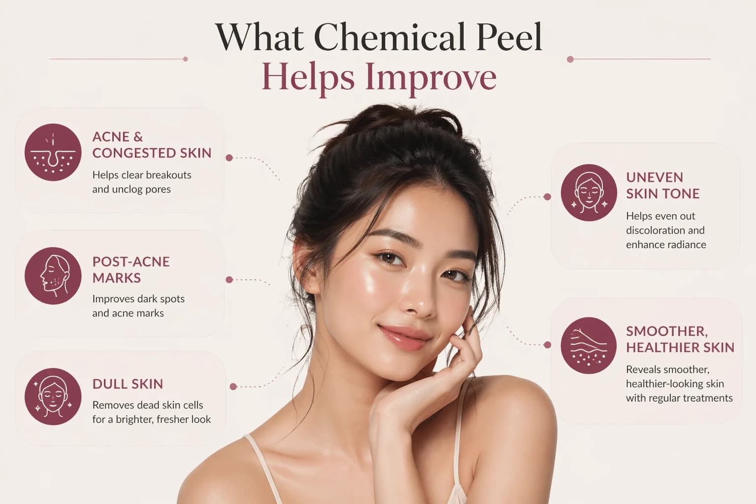 Chemical peel skin resurfacing treatment