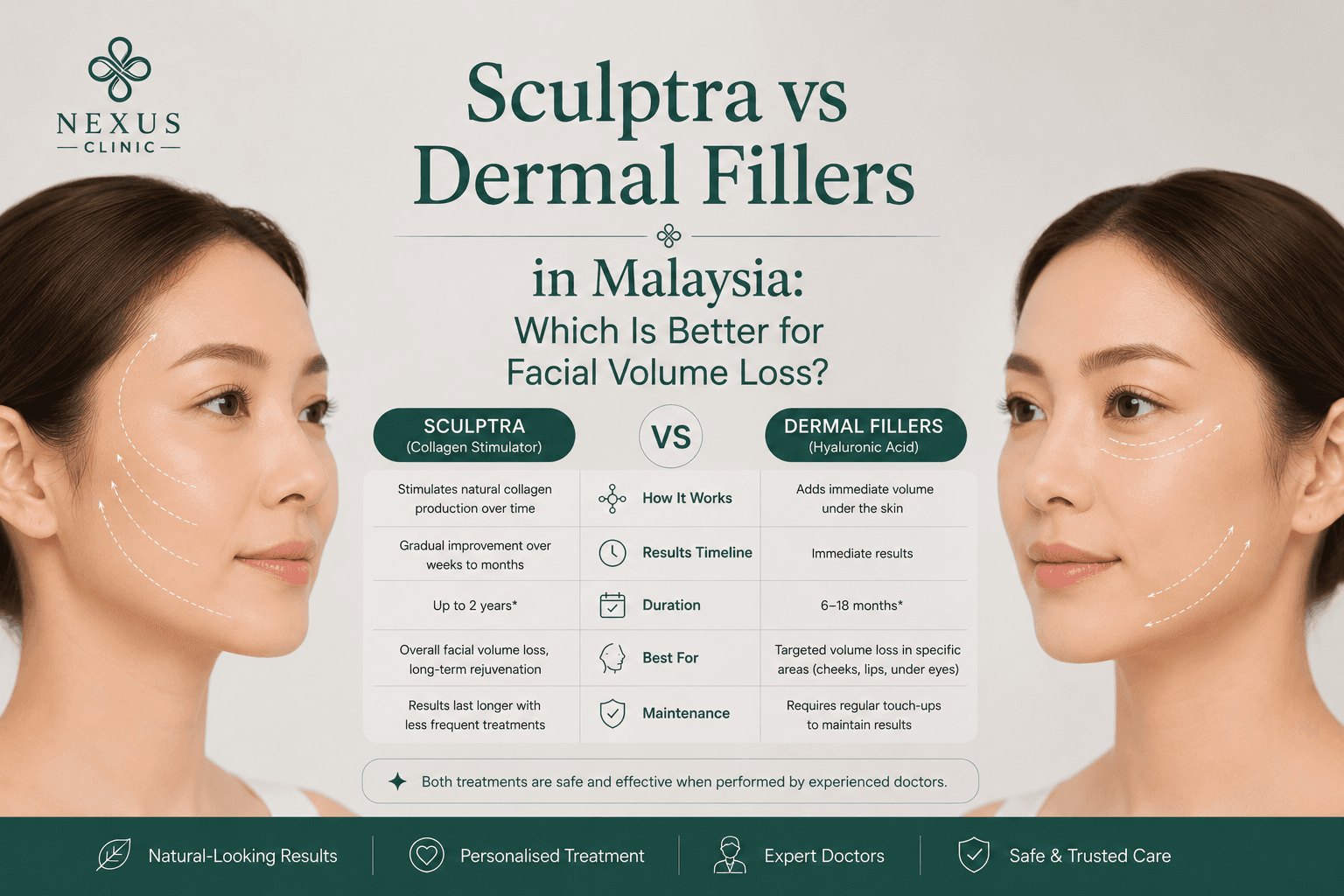 Sculptra vs Dermal Fillers in Malaysia: Which Is Better for Facial Volume Loss?